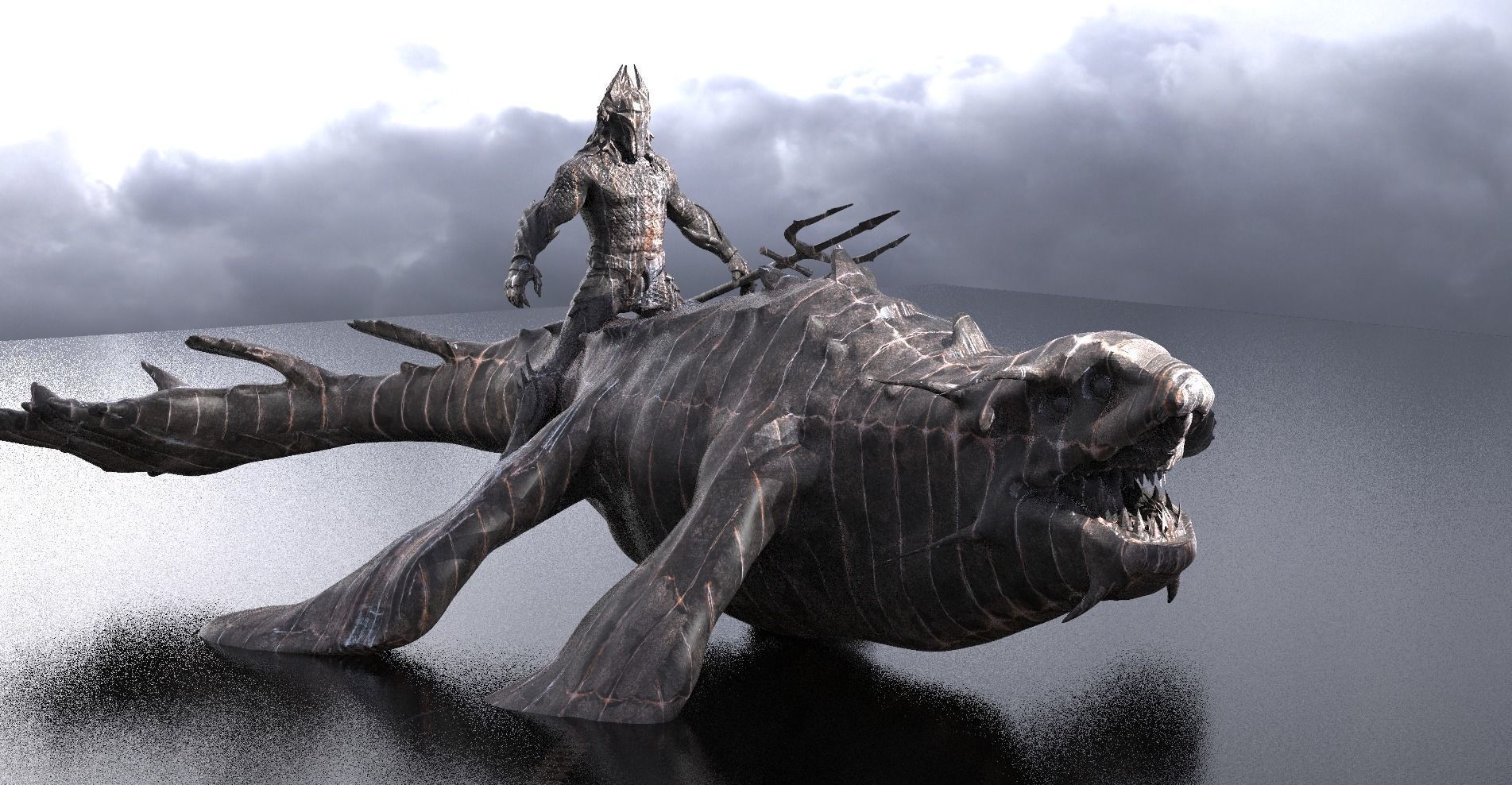 King of Atlantis Dinosaur Mount 3 3D model_1