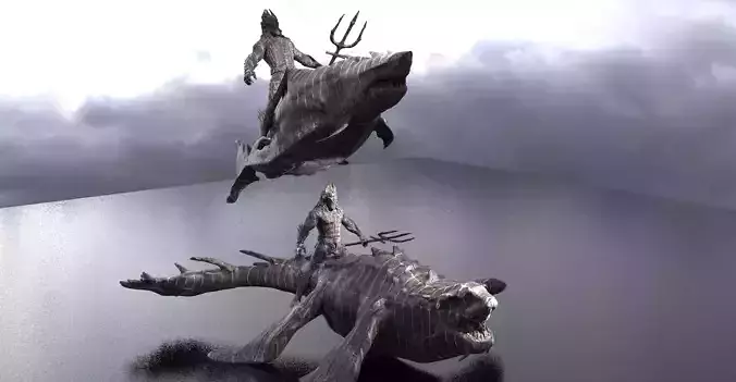 King of Atlantis Dinosaur Mount 2 designs  3D model