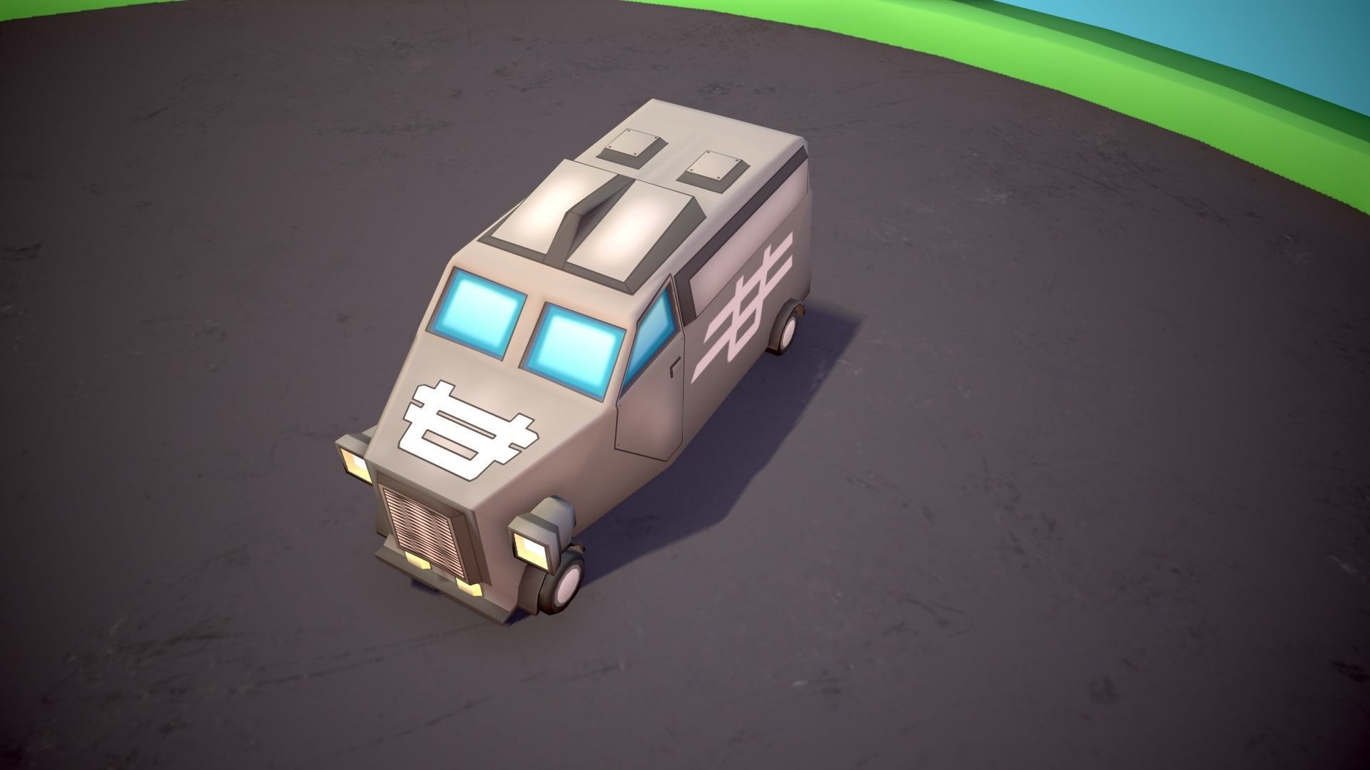 Public transport Low-poly 3D model_24