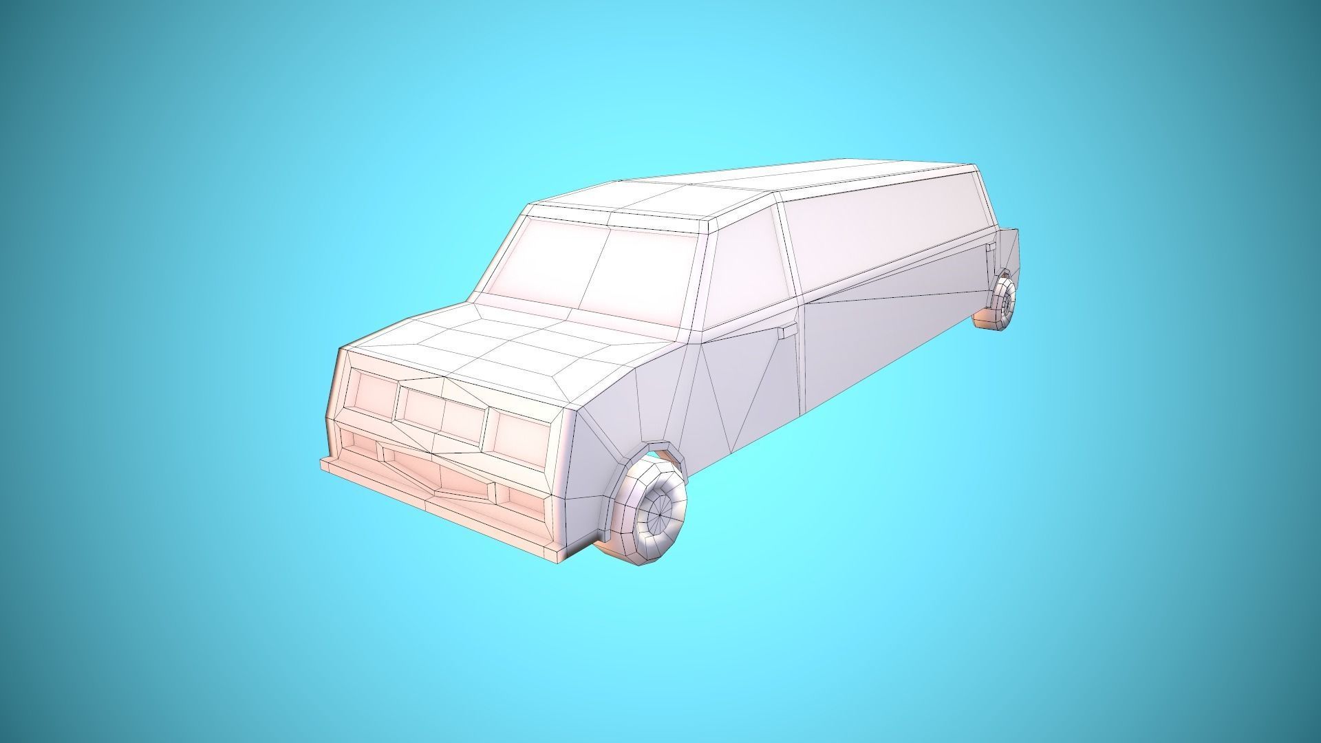 Public transport Low-poly 3D model_18