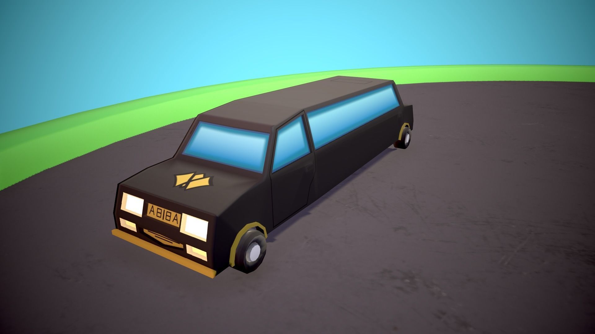 Public transport Low-poly 3D model_17