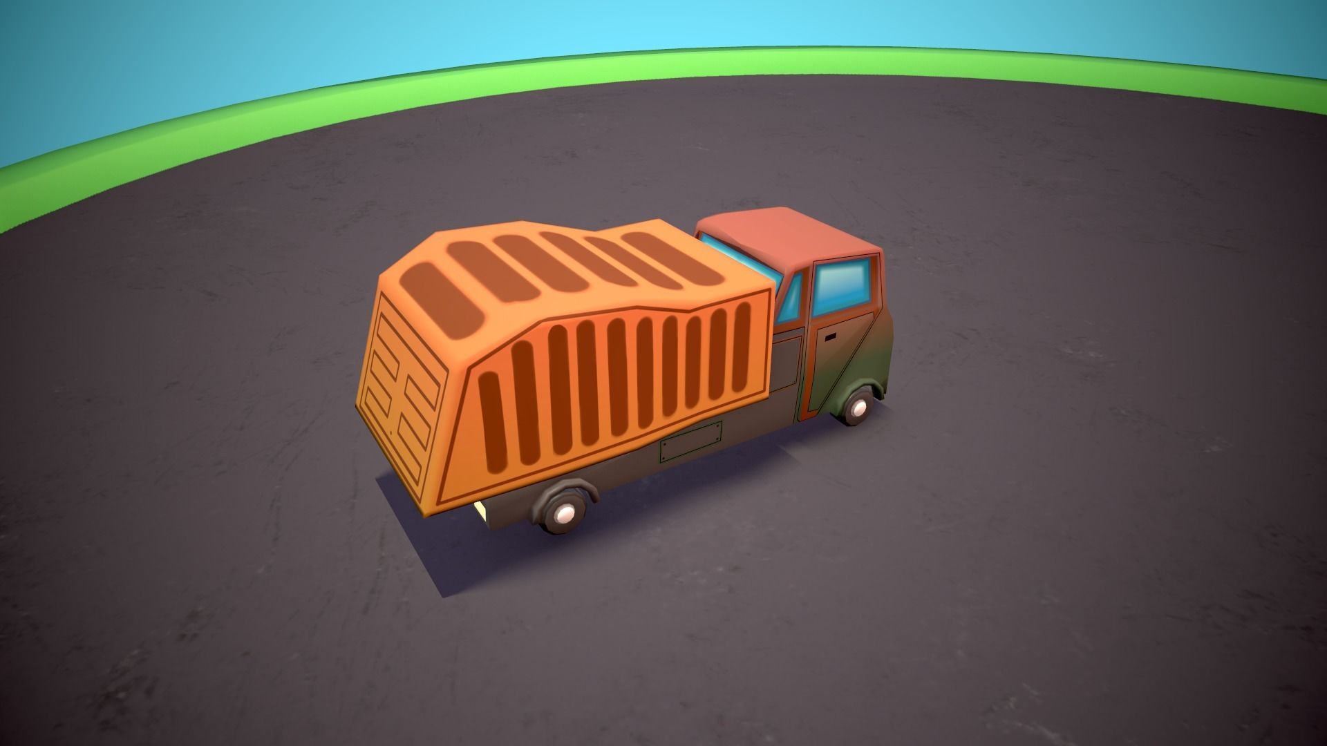 Public transport Low-poly 3D model_27