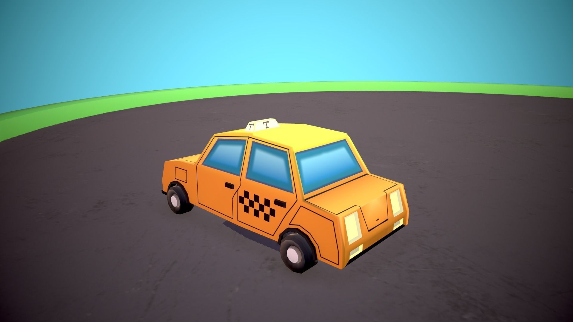 Public transport Low-poly 3D model_12