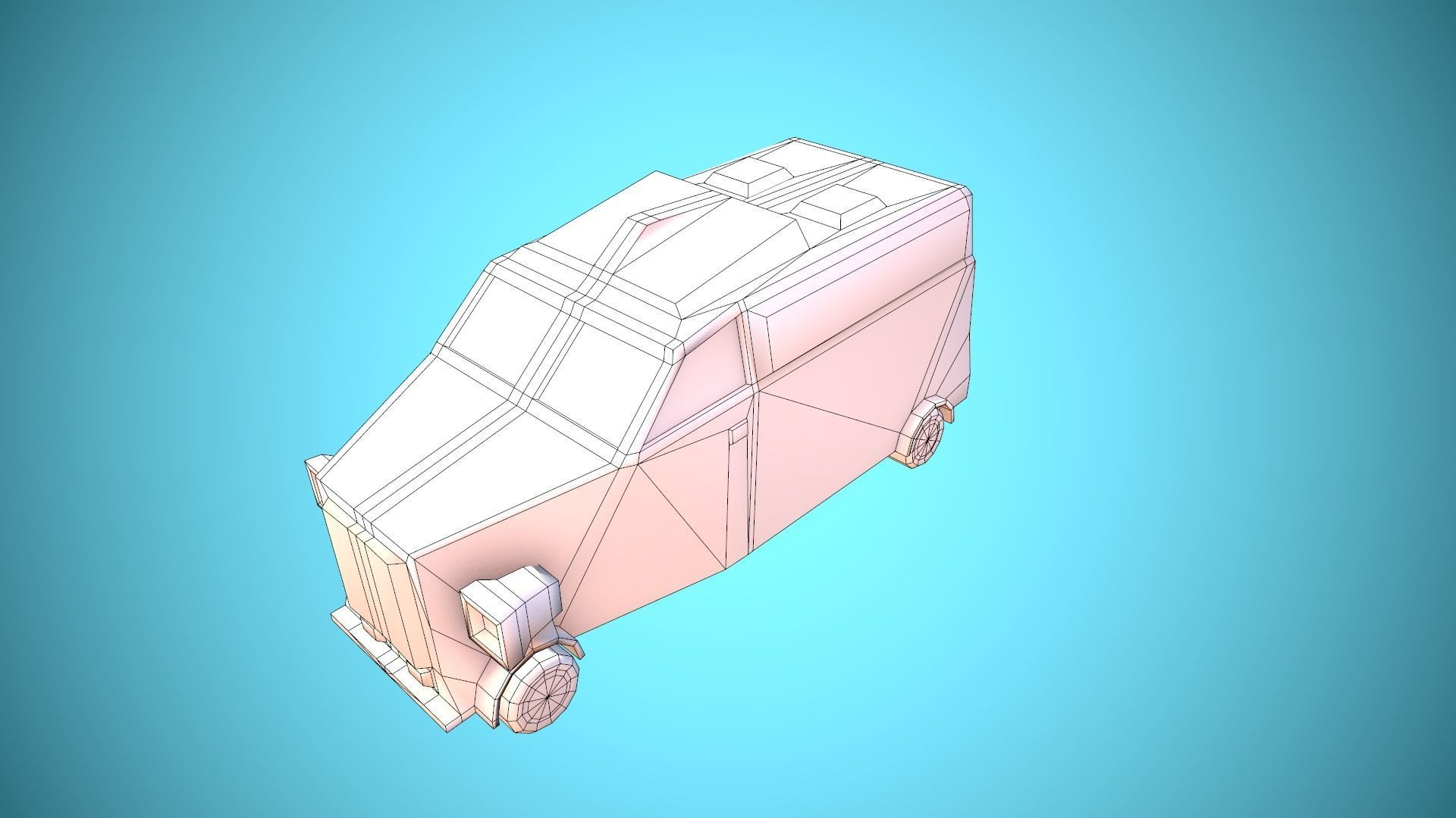 Public transport Low-poly 3D model_21