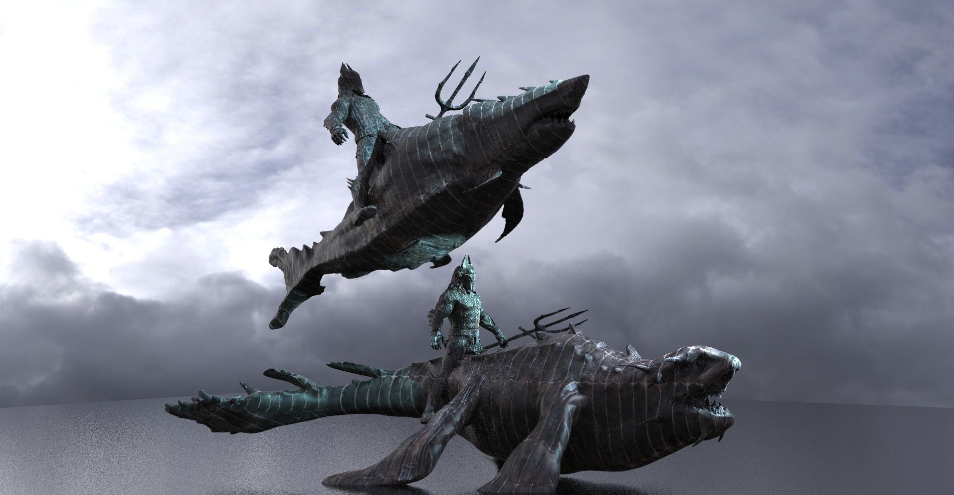 King of Atlantis Dinosaur Mount 3 3D model_1