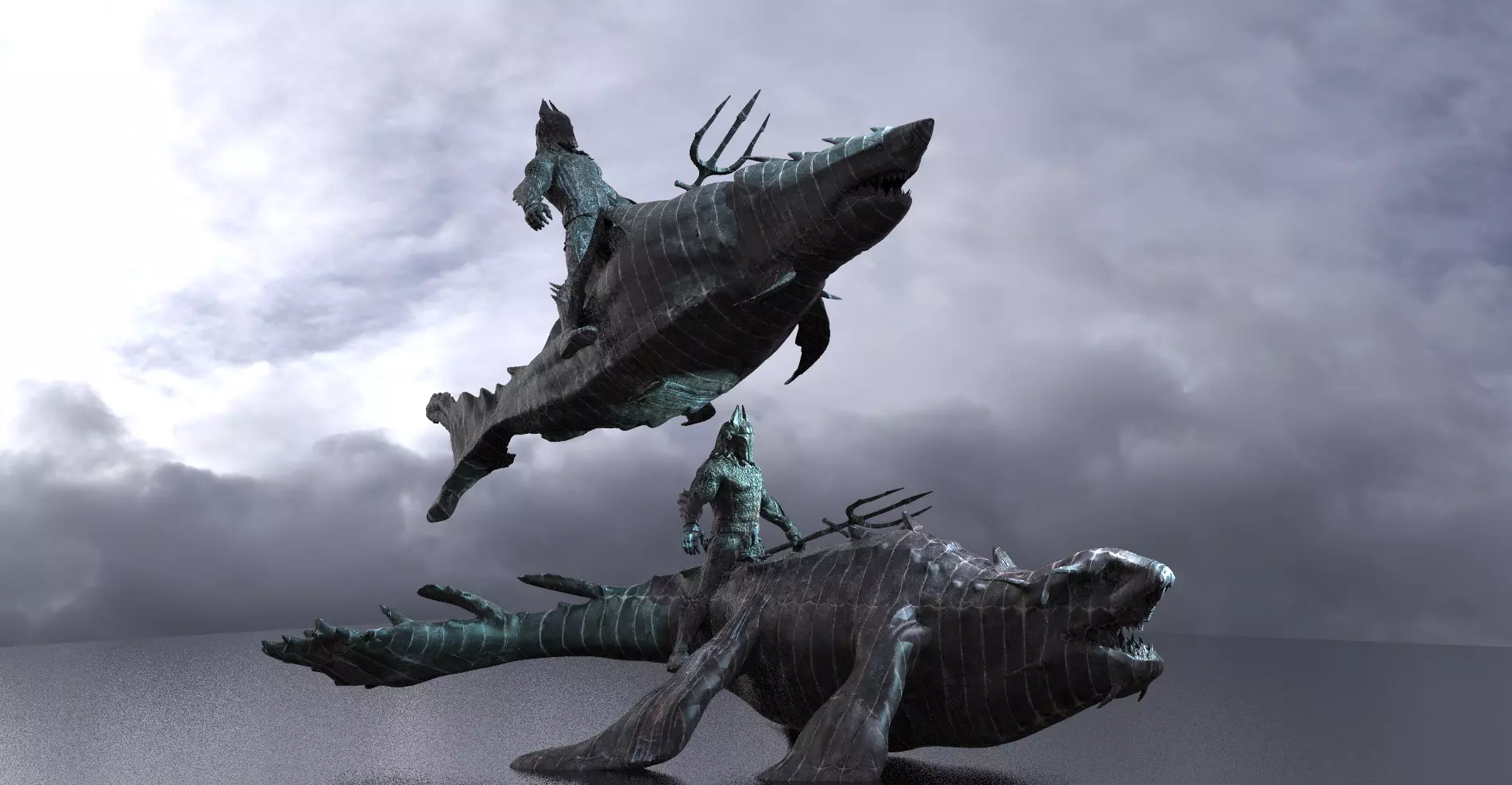 King of Atlantis Dinosaur Mount 3 3D model_0