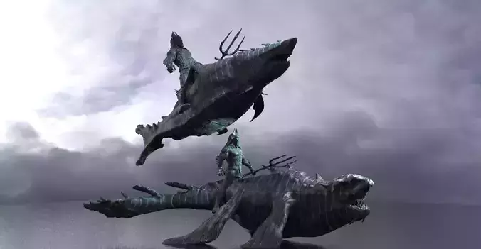 King of Atlantis Dinosaur Mount 3 3D model