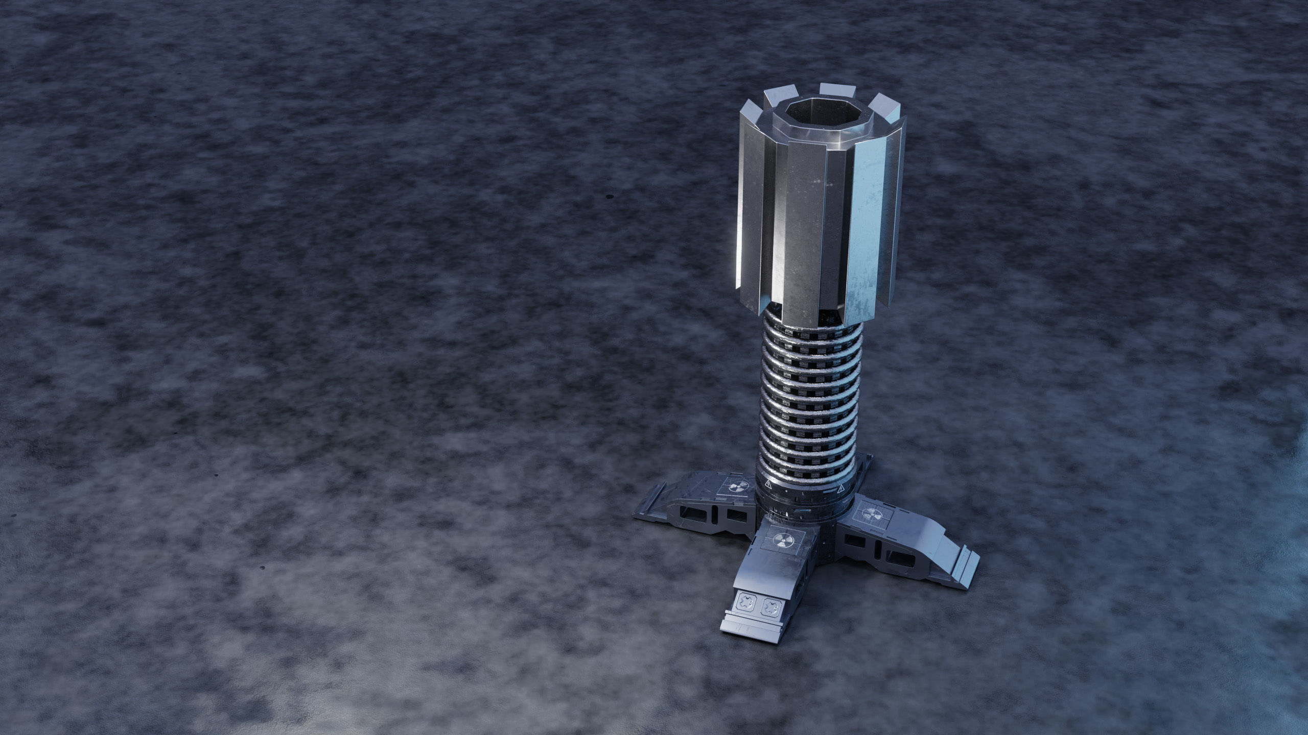 Prism sci fi Tower defense Low-poly 3D model_4