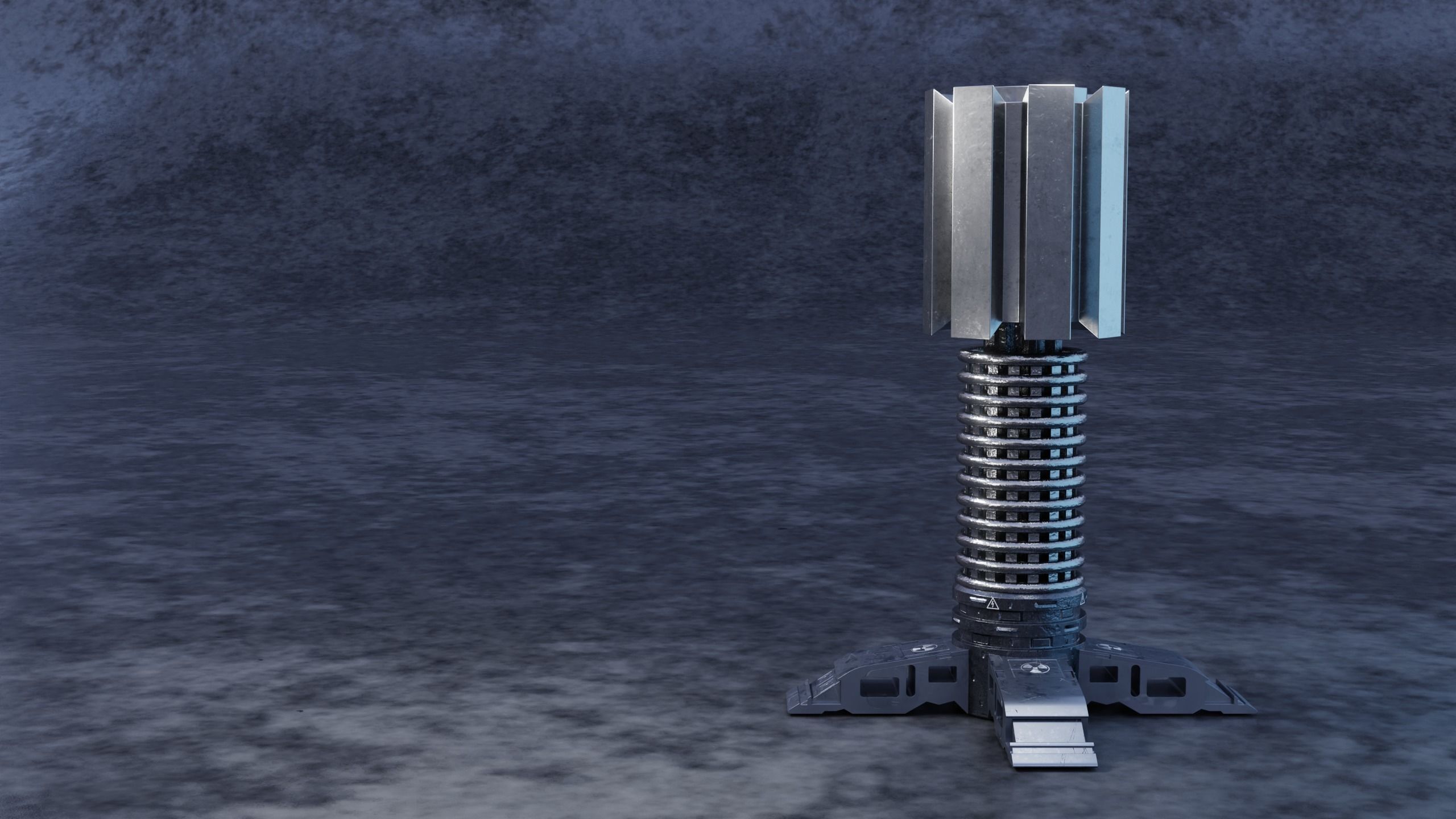 Prism sci fi Tower defense Low-poly 3D model_3