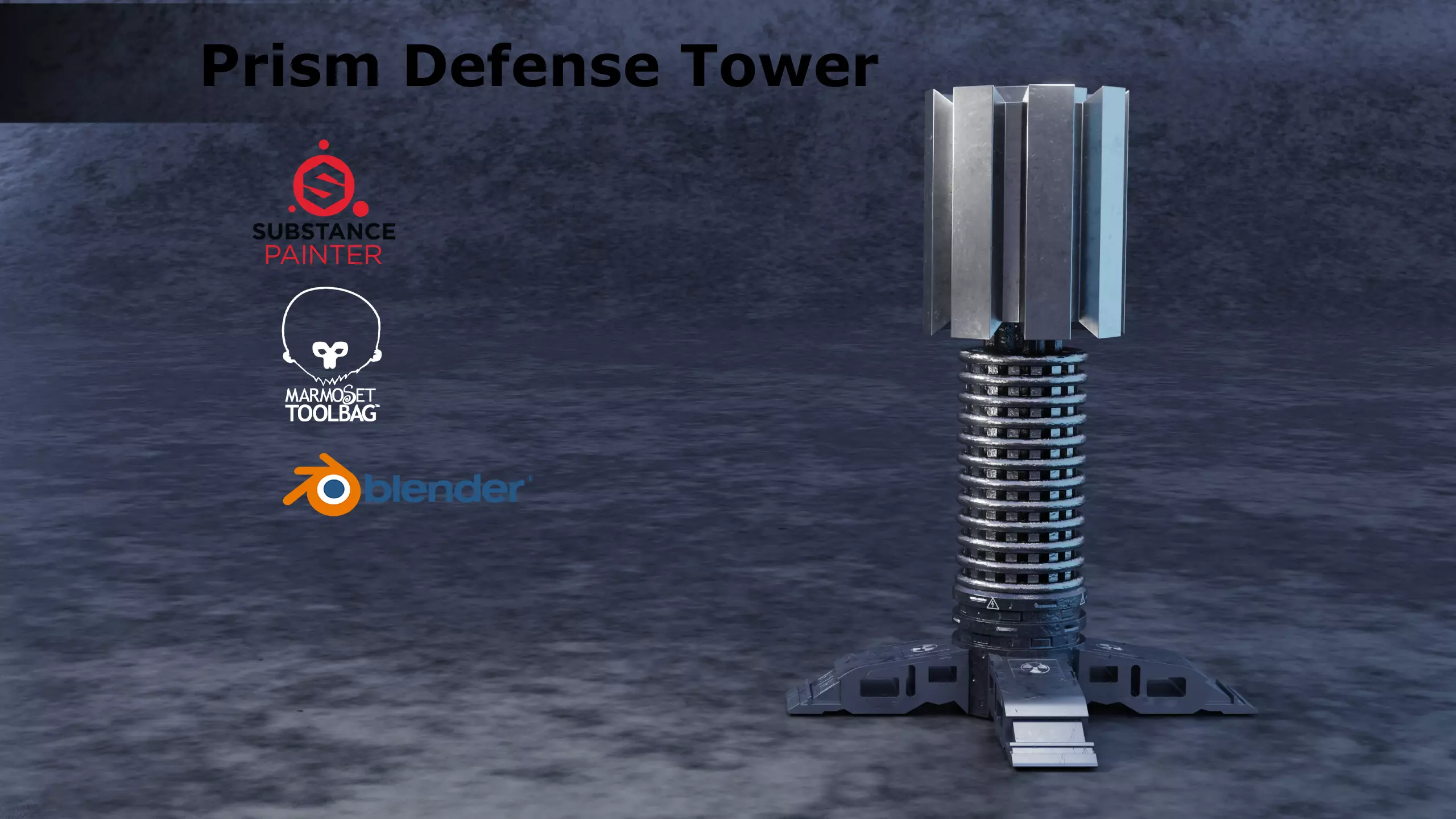 Prism sci fi Tower defense Low-poly 3D model_0