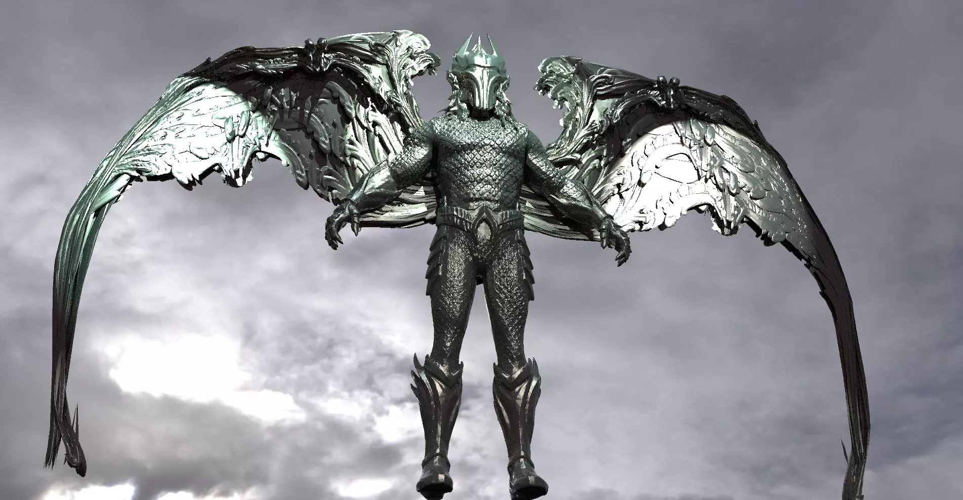 King of Atlantis Winged 3D model