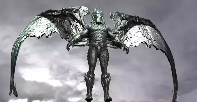 King of Atlantis Winged  3D model