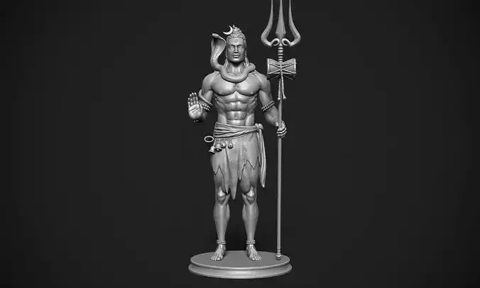 Shiva in Aashirwaad Mudra 3D print model
