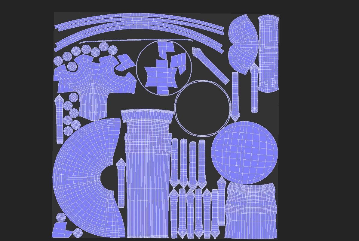 Metal Torch Low-poly 3D model_7