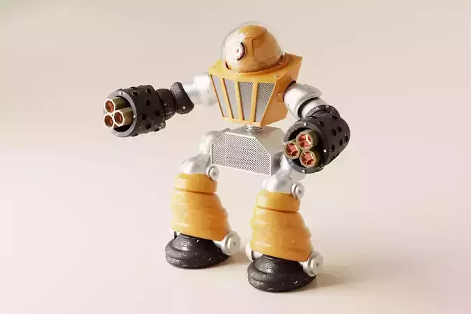 Robot V16 Low-poly 3D model