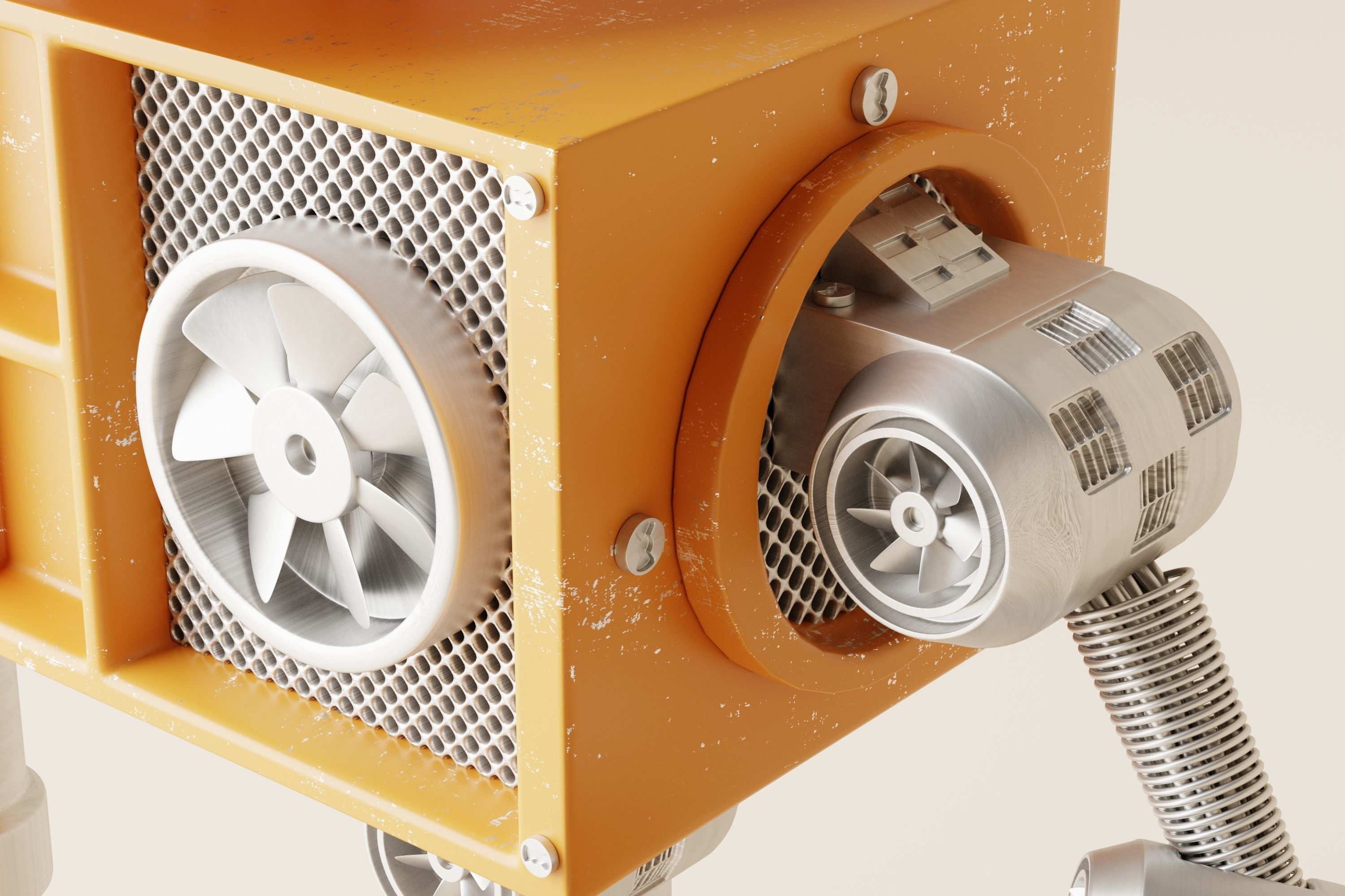 Robot V17 Low-poly 3D model_4