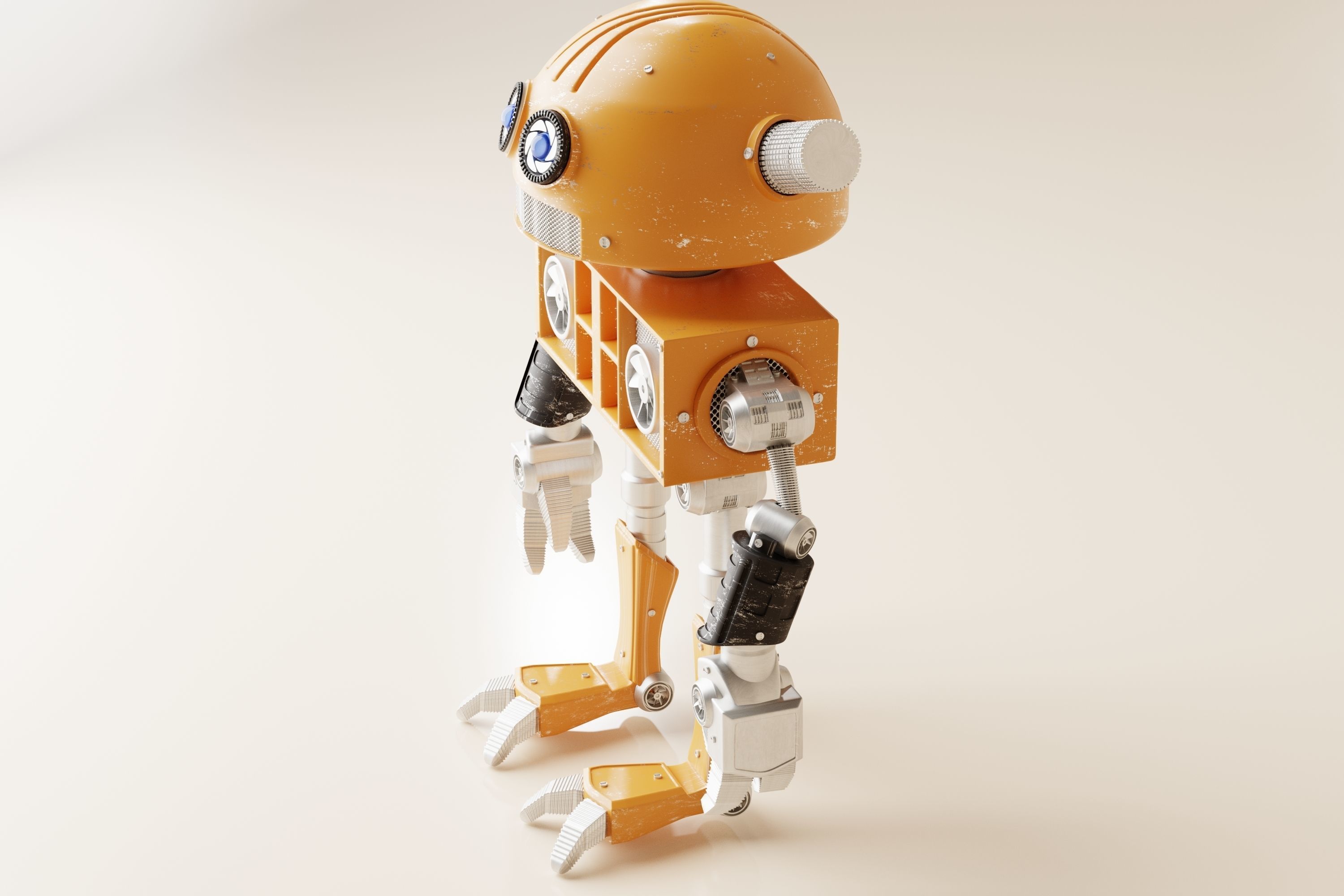 Robot V17 Low-poly 3D model_9