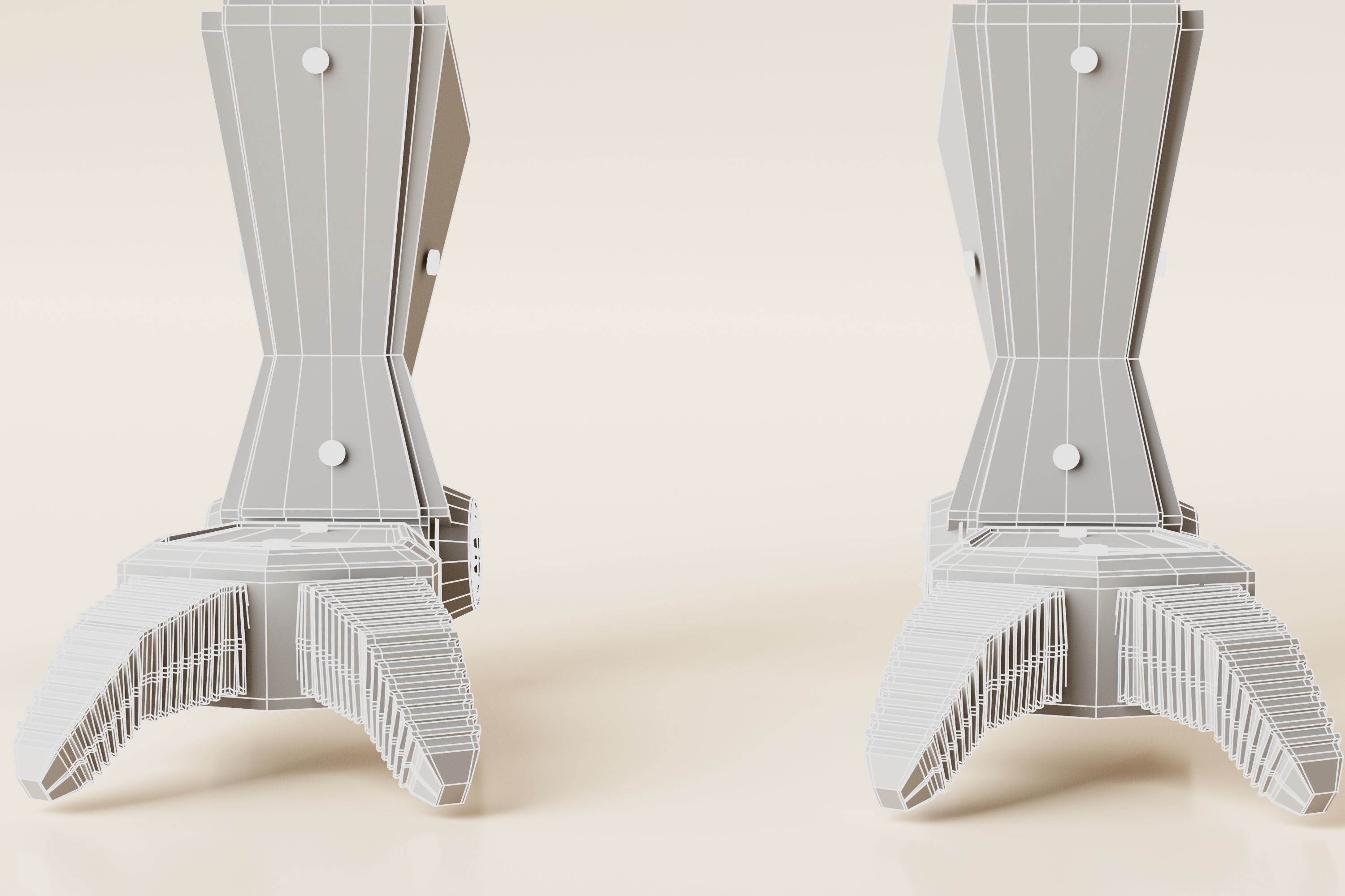 Robot V17 Low-poly 3D model_13