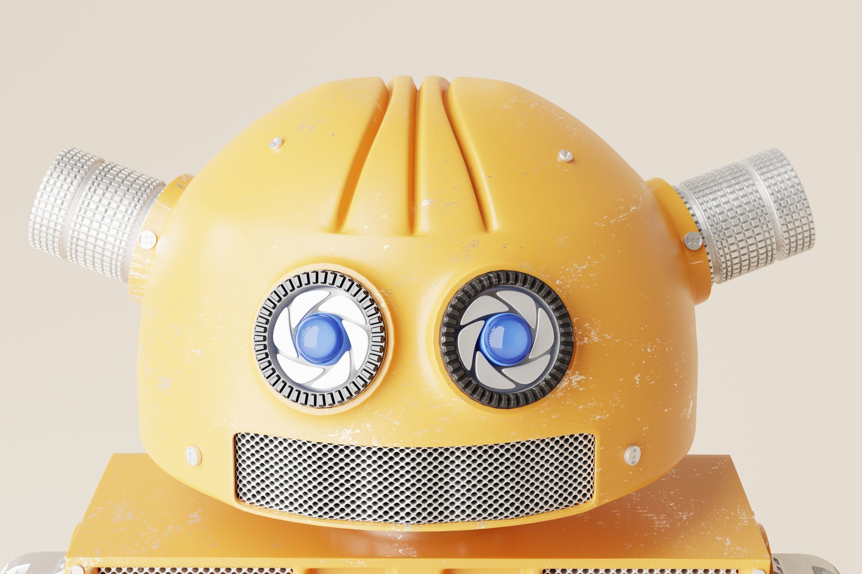 Robot V17 Low-poly 3D model_3