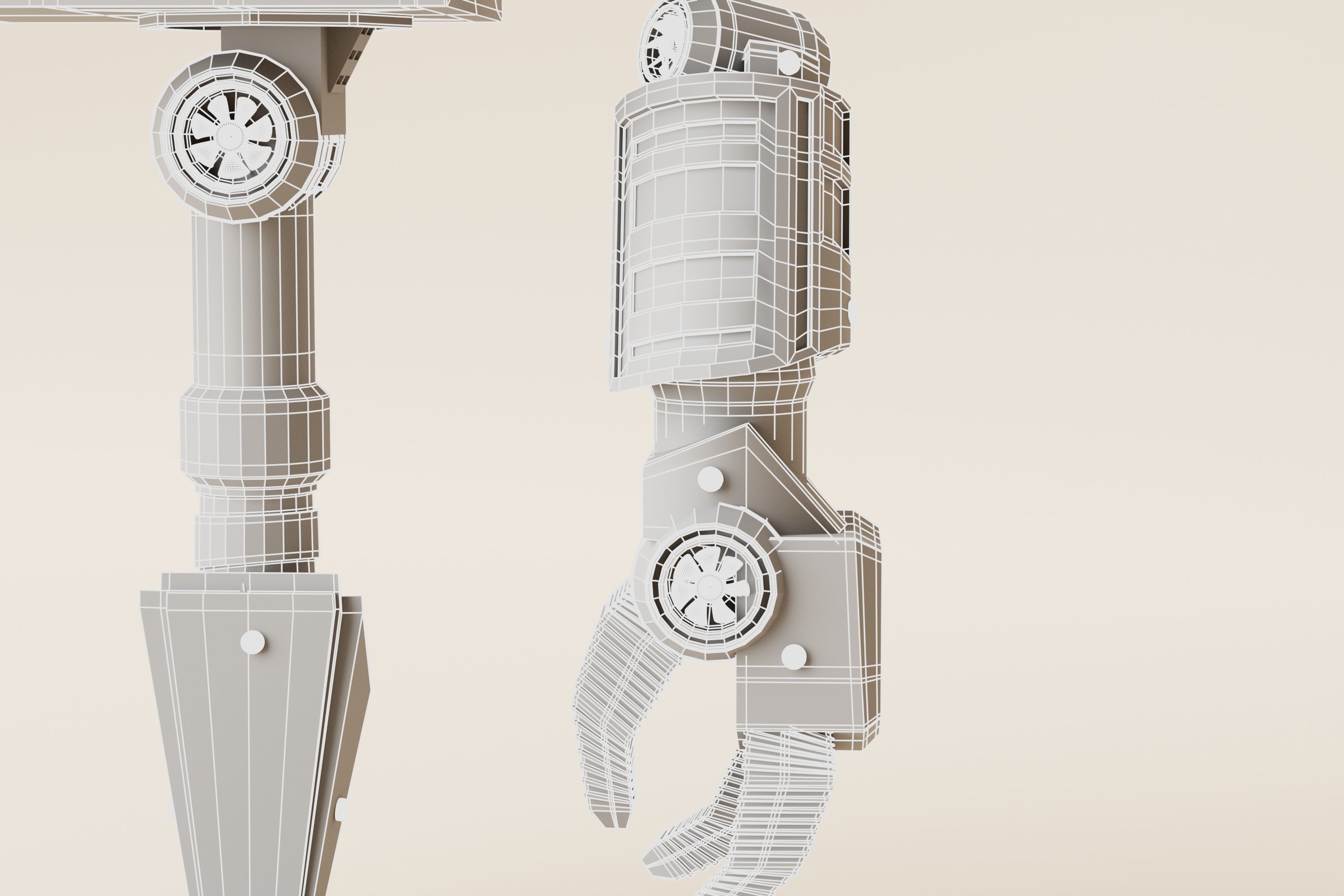 Robot V17 Low-poly 3D model_12