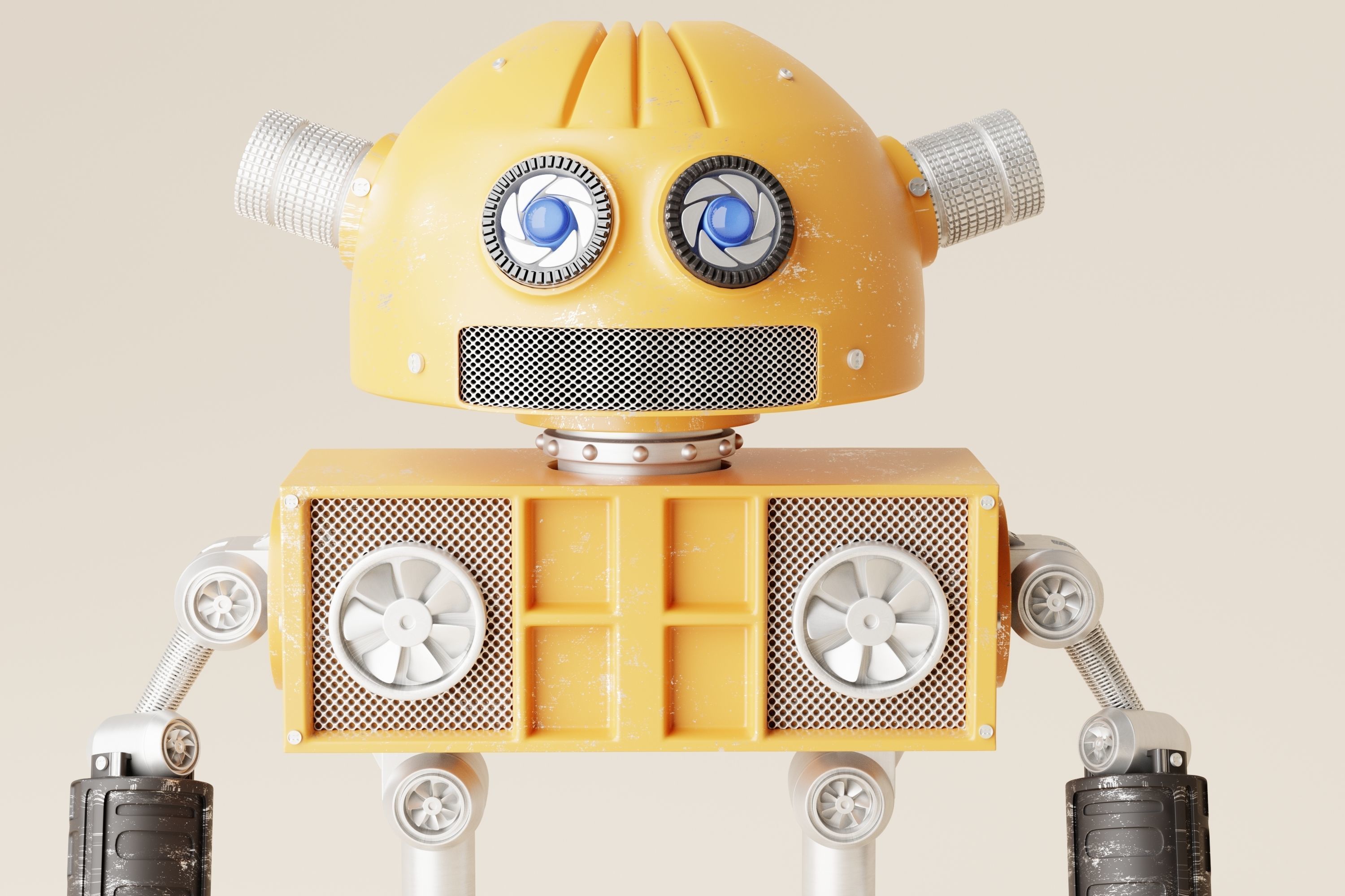 Robot V17 Low-poly 3D model_2