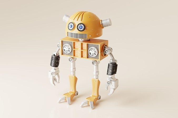 Robot V17 Low-poly 3D model