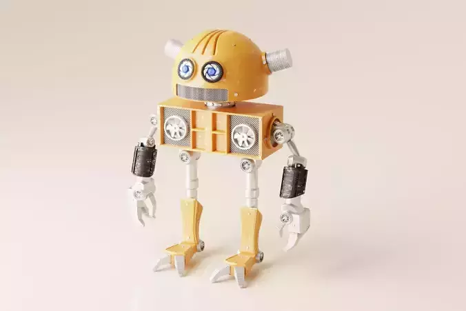 Robot V17 Low-poly 3D model