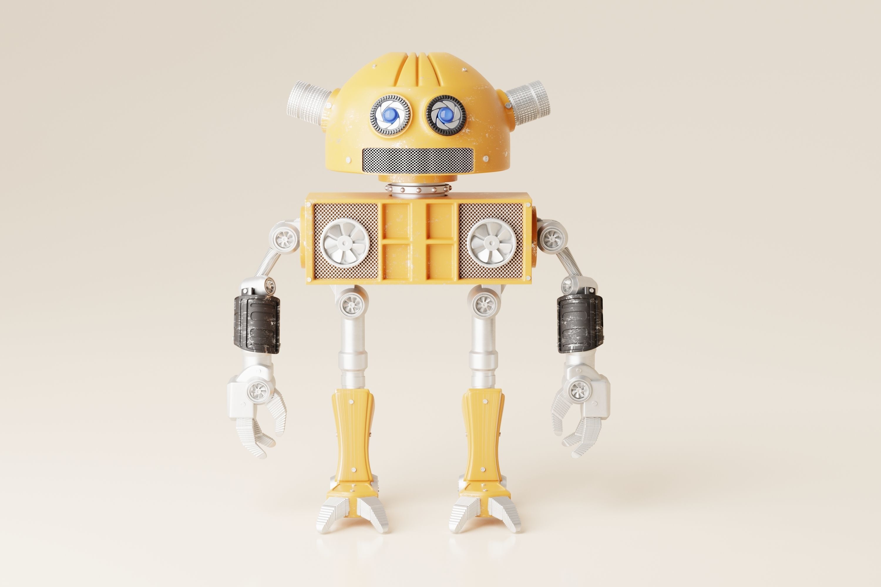 Robot V17 Low-poly 3D model_1