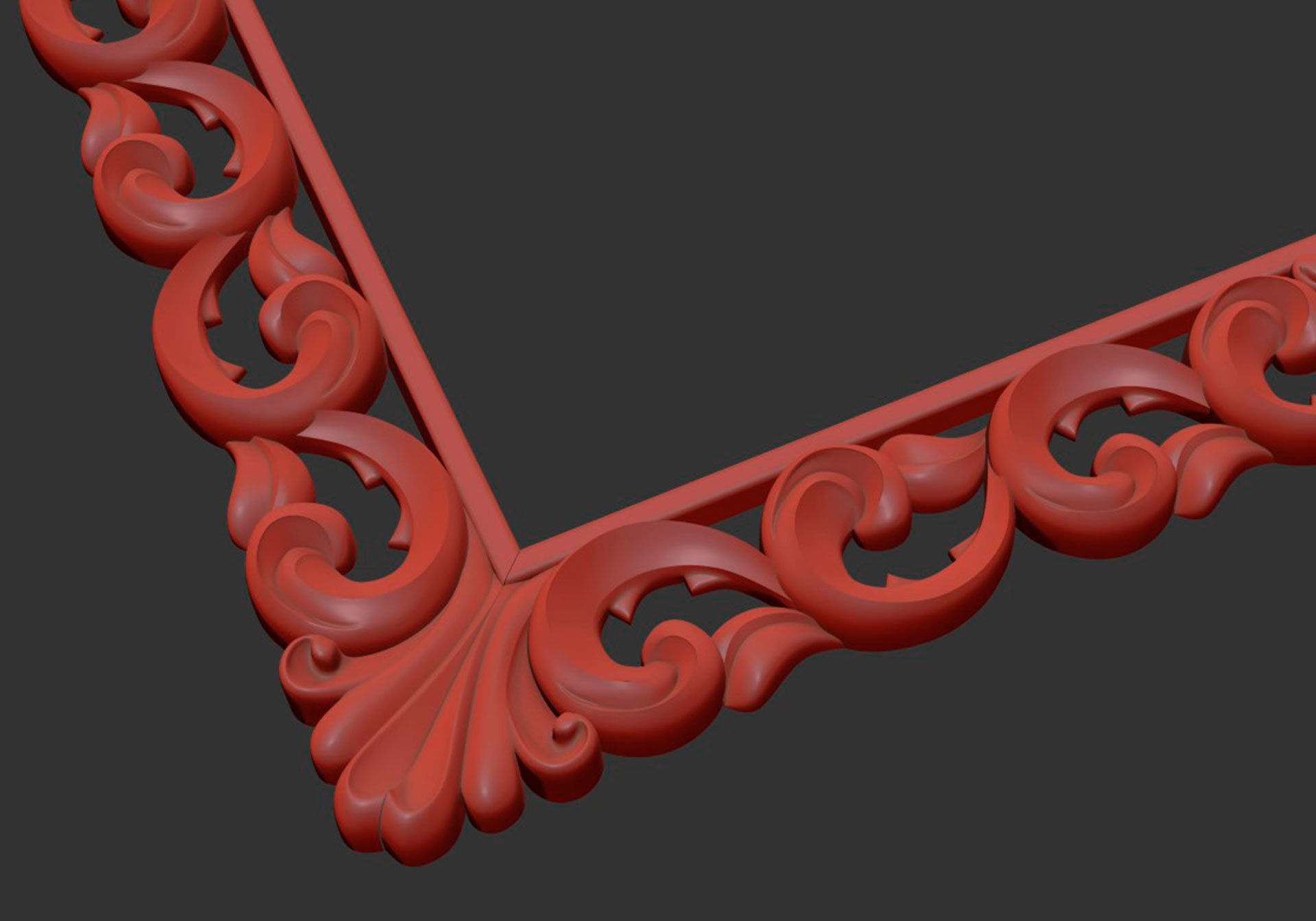 Carved frame  3D model_7