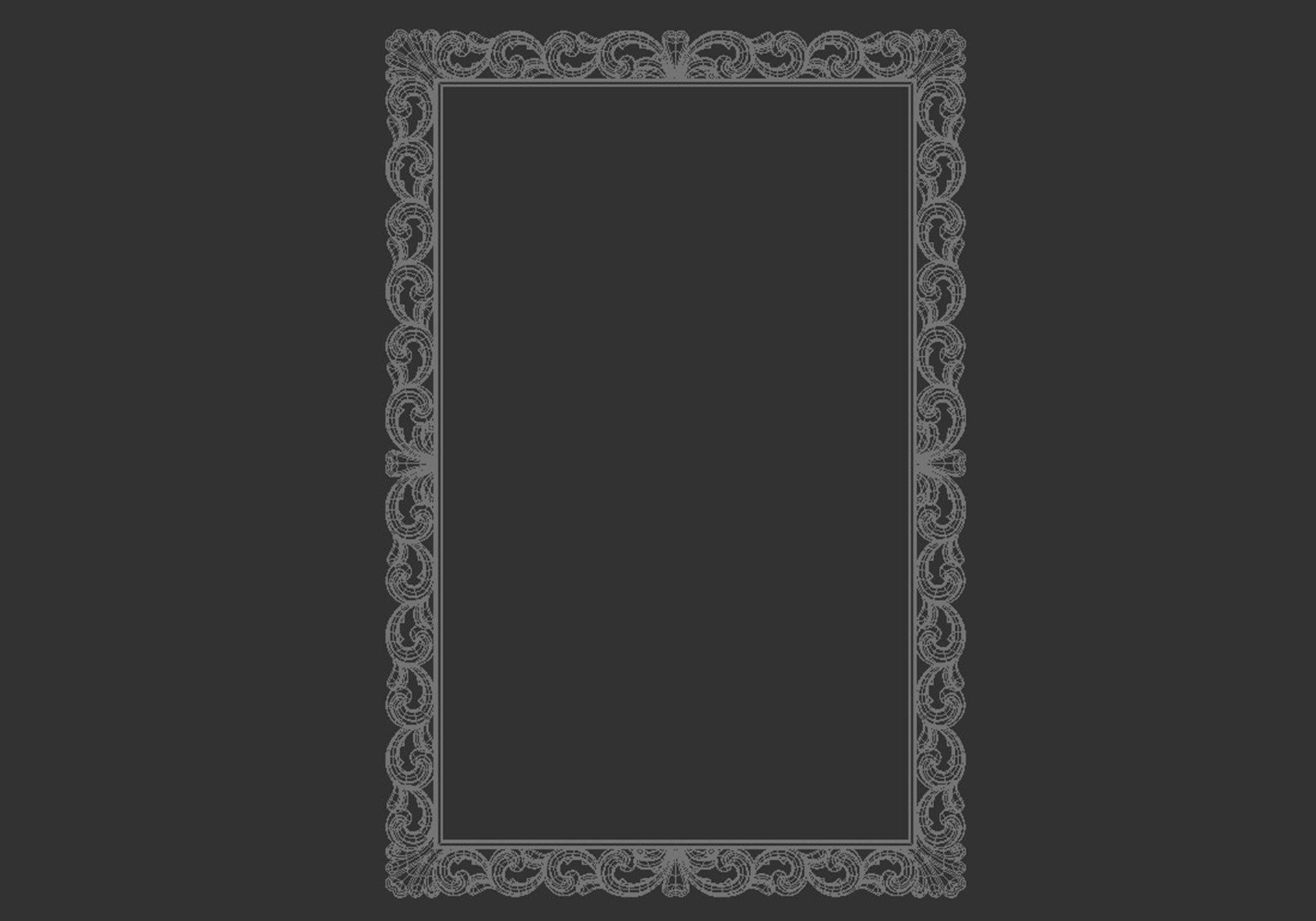 Carved frame  3D model_9