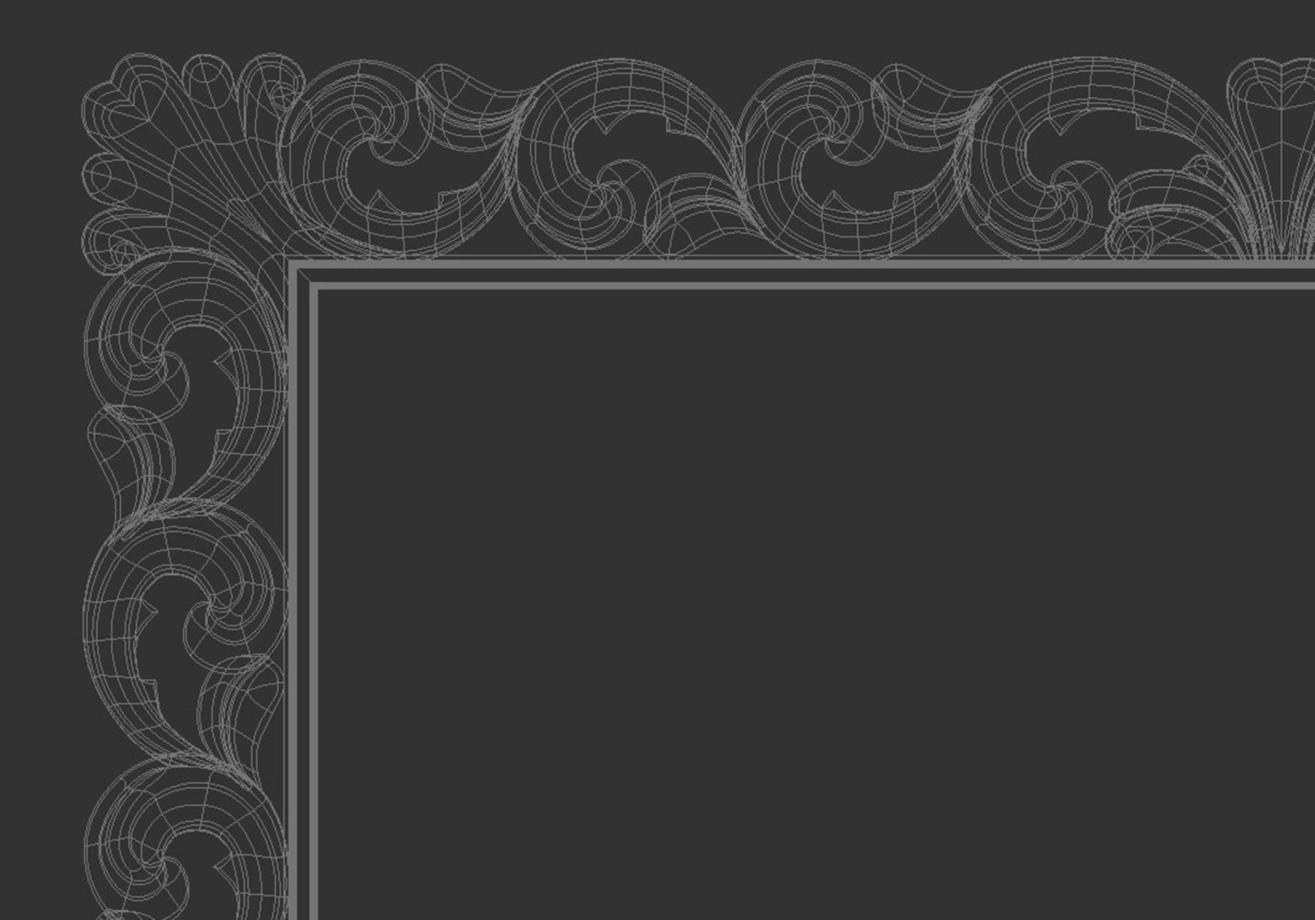 Carved frame  3D model_10