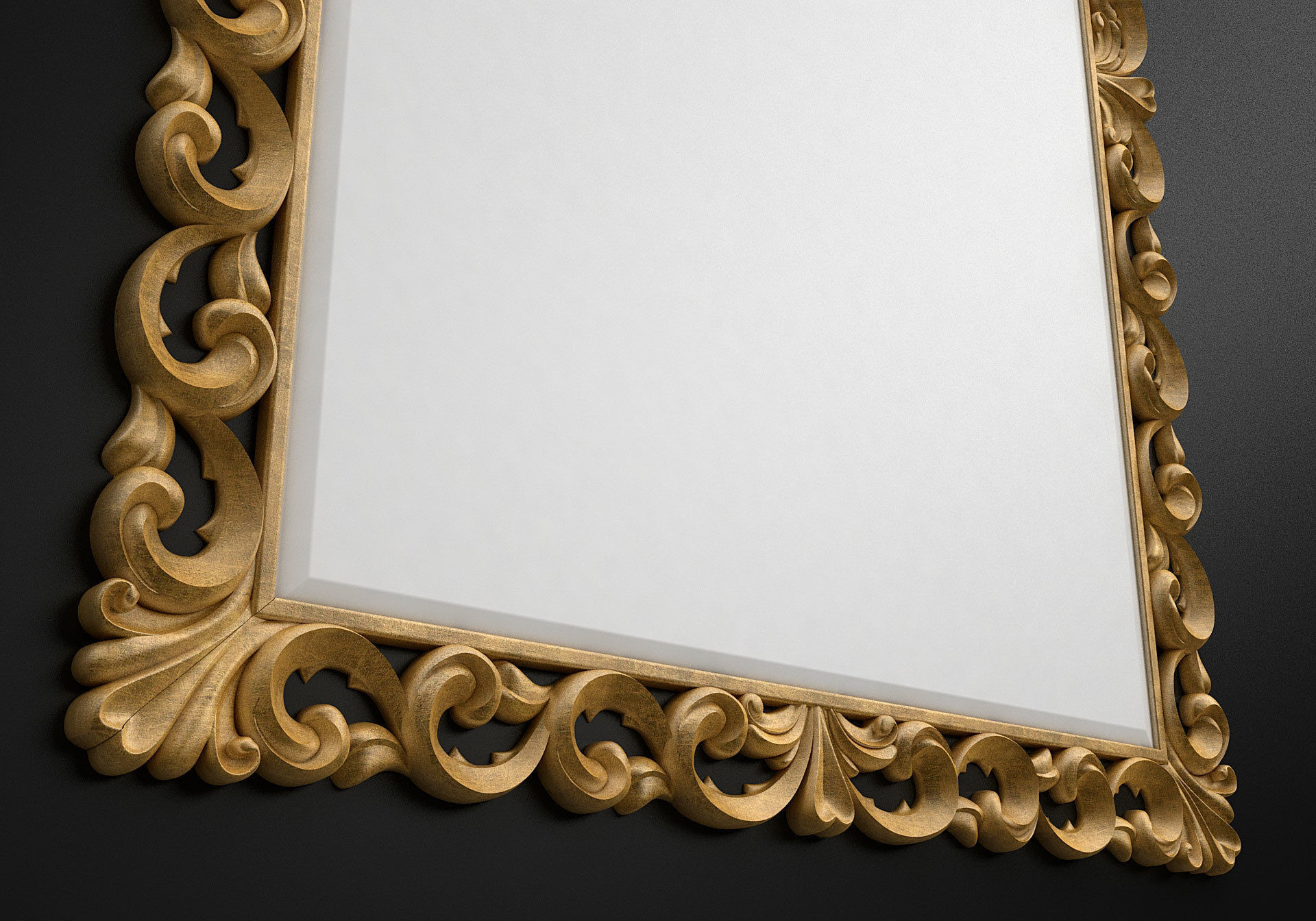 Carved frame  3D model_1