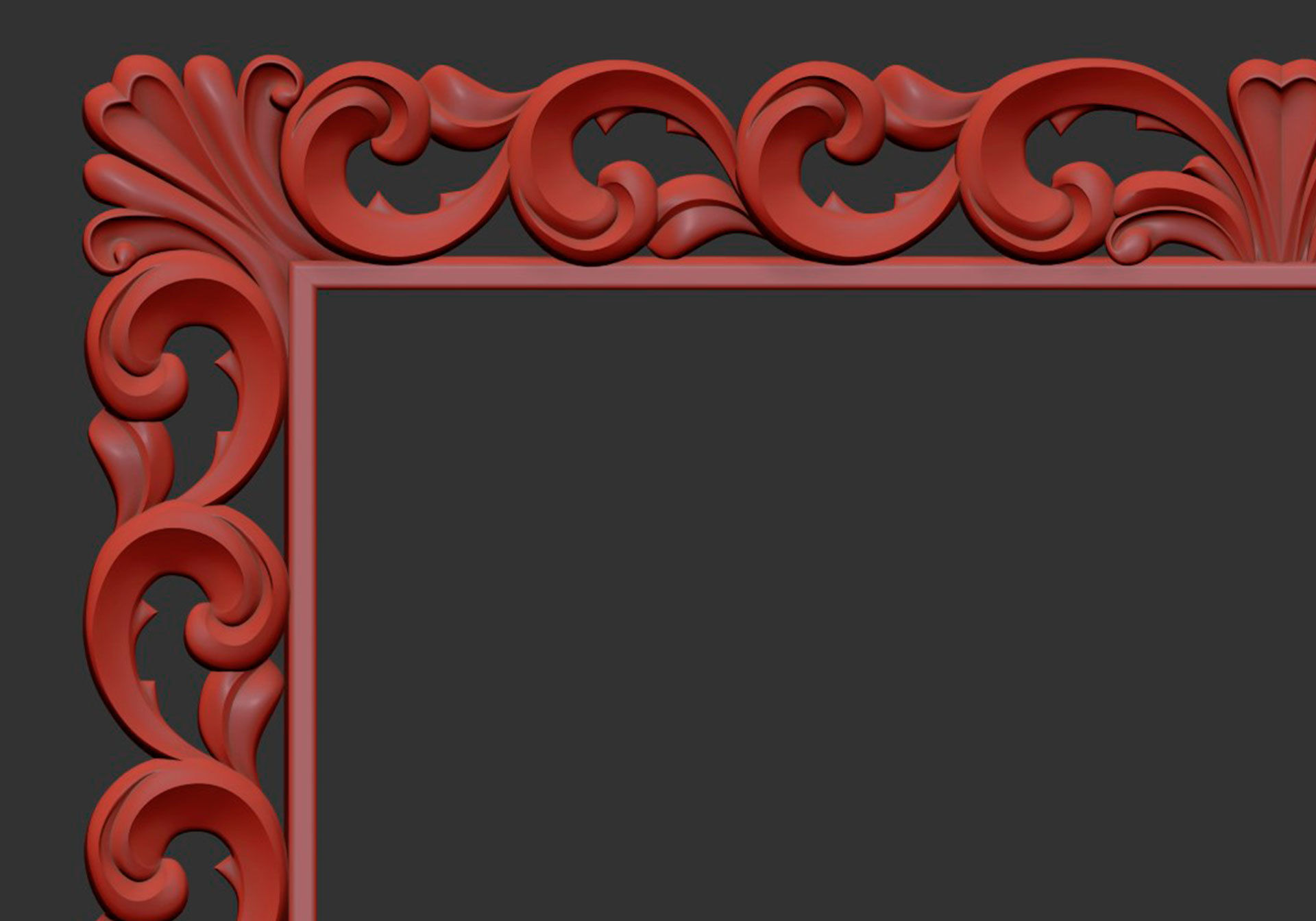 Carved frame  3D model_5