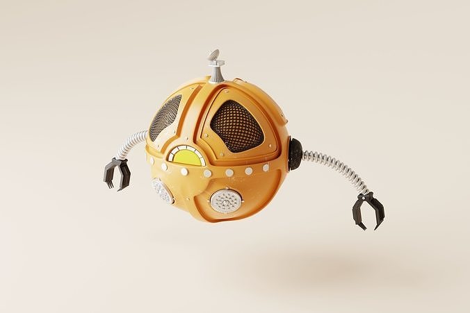 Robot V18 Low-poly 3D model