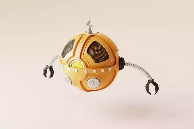 Robot V18 Low-poly 3D model