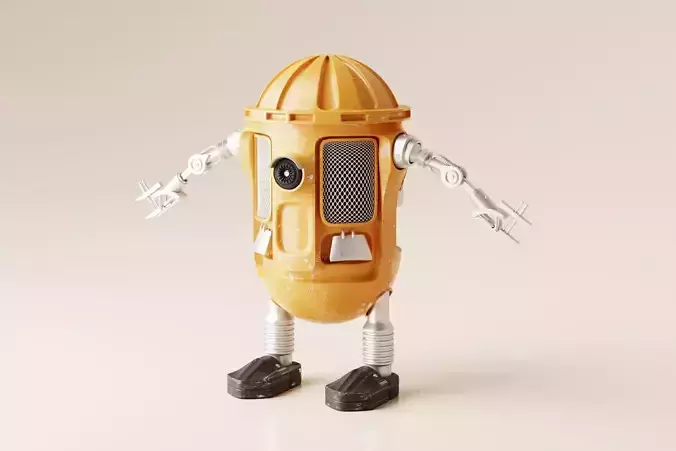 Robot V19 Low-poly 3D model