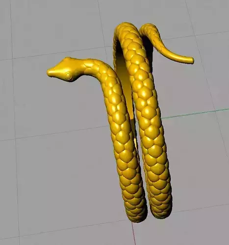 3d print ready snake ring ring size is US6