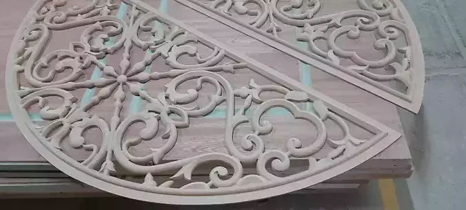 3d door carved wooden panels