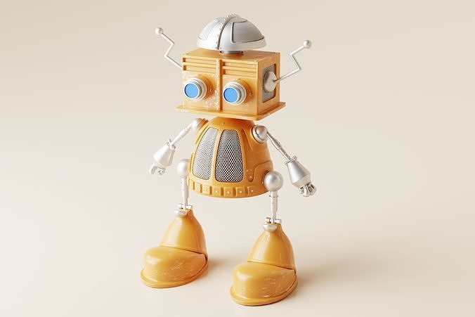 Robot V20 Low-poly 3D model