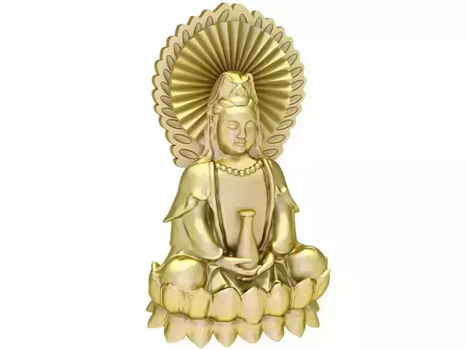 fengshui lucky buddha guan yin pendant 3293