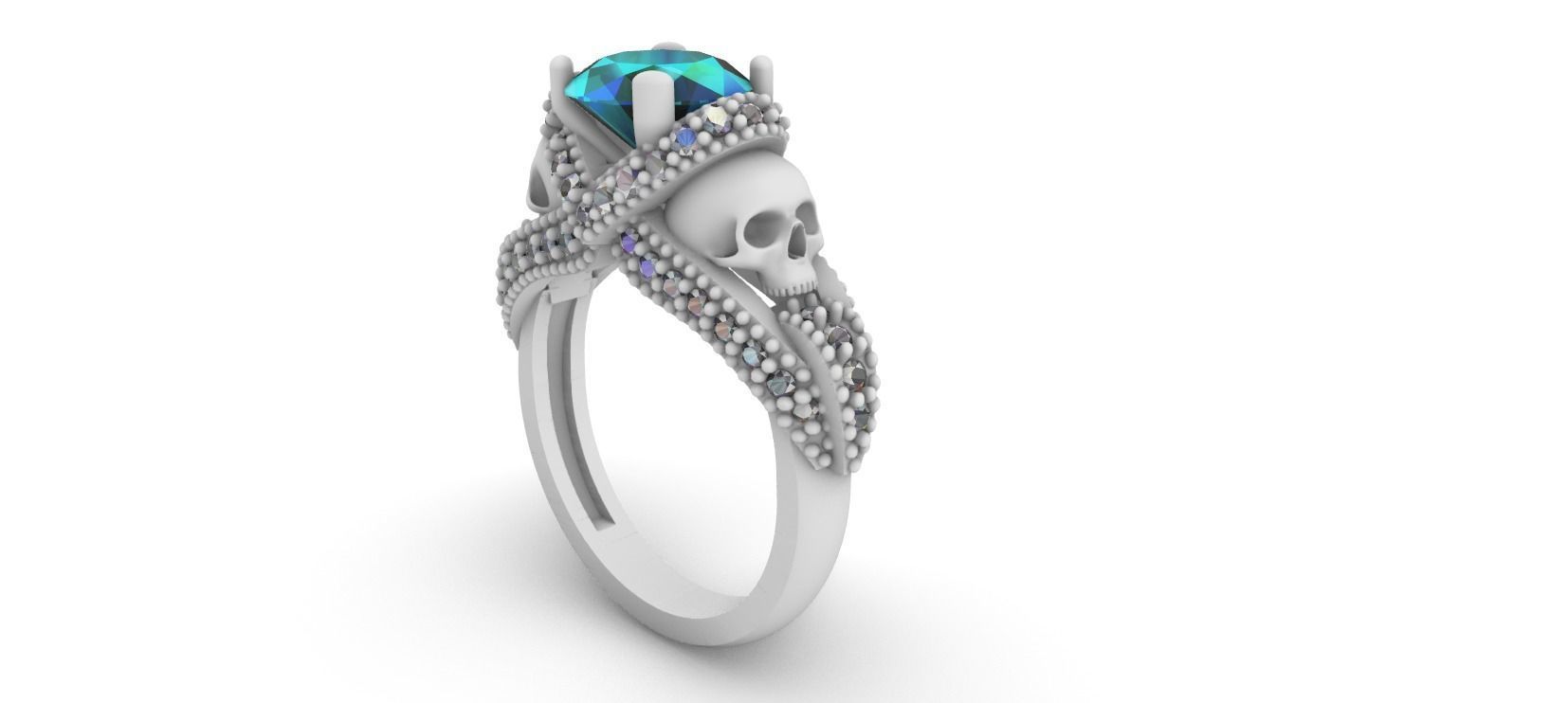 SULLS RING with brilhants 3D print model_21