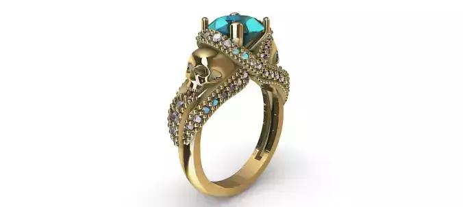 SULLS RING with brilhants 3D print model