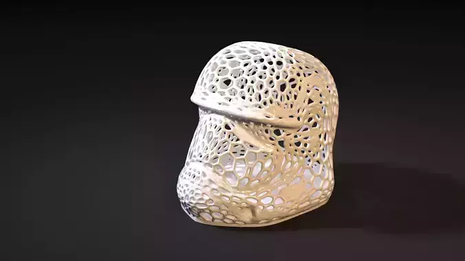 Stormtroopers sculpture with pattern of holes in it 3D print model