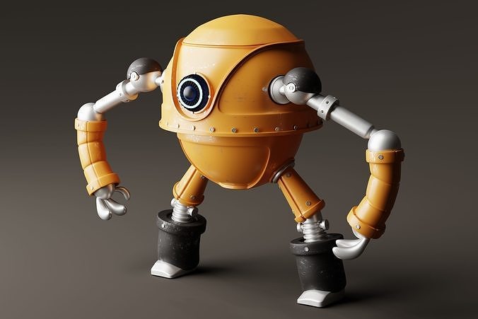 Robot V23 Low-poly 3D model