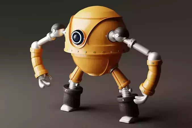 Robot V23 Low-poly 3D model