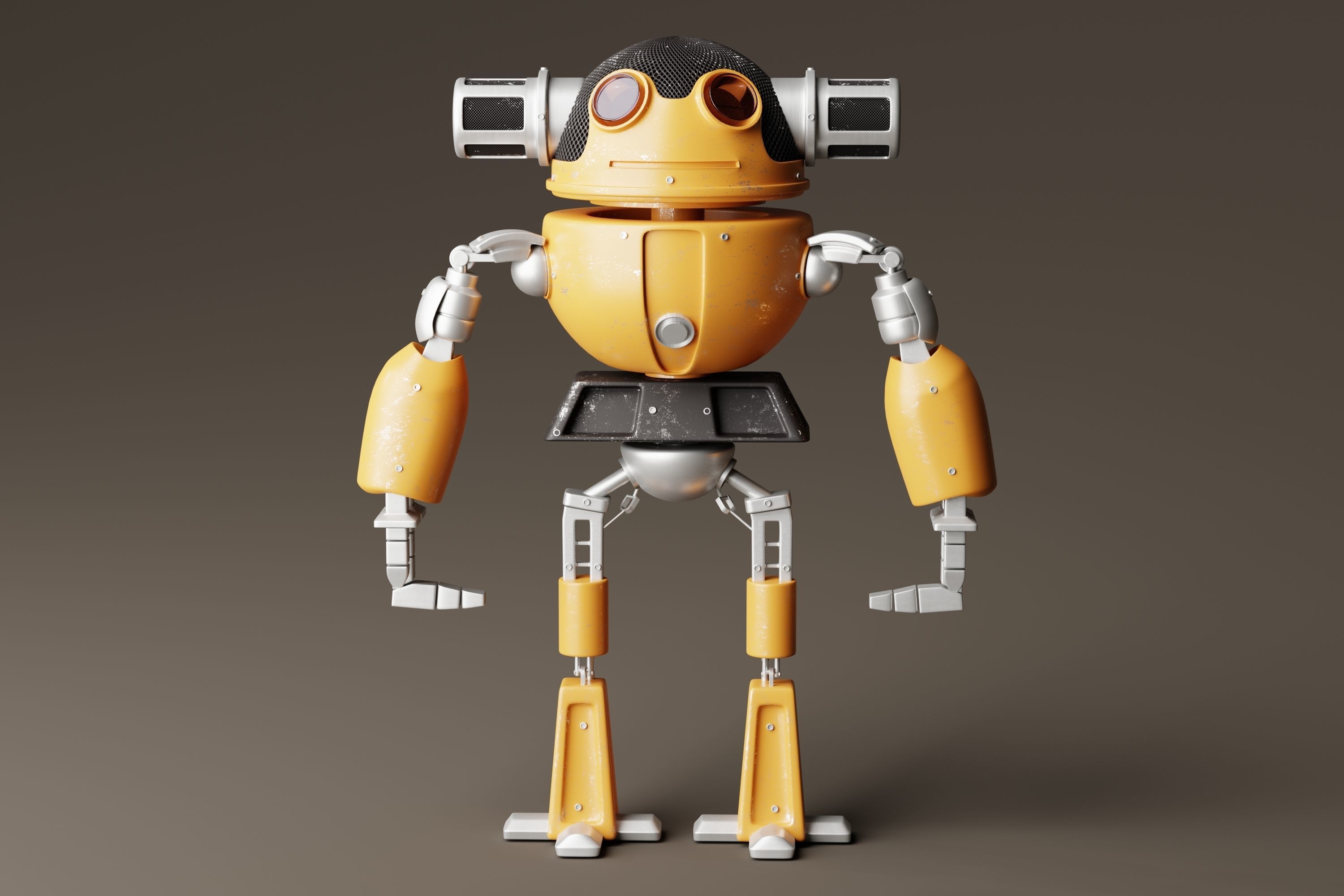 Robot V24 Low-poly 3D model_8
