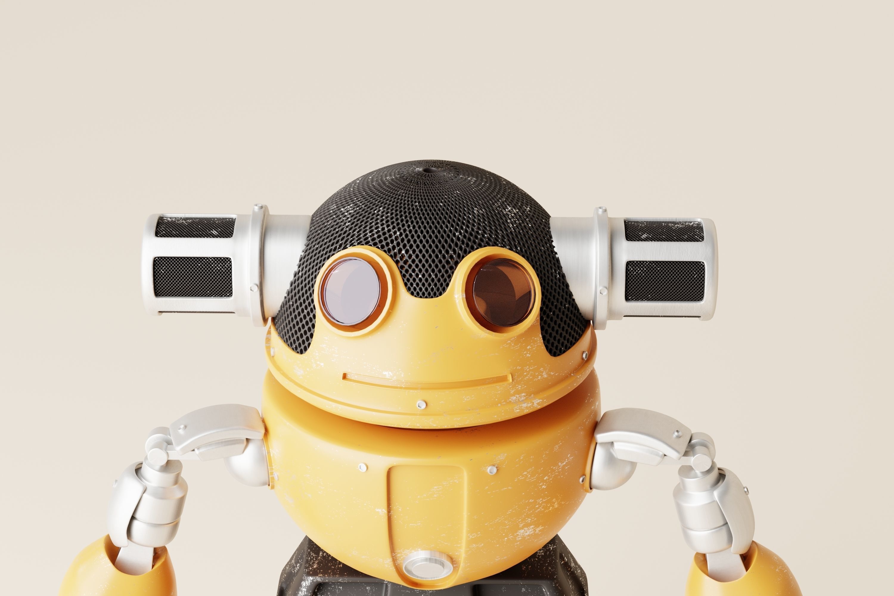 Robot V24 Low-poly 3D model_4