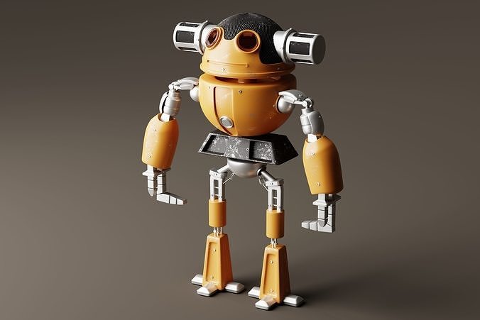 Robot V24 Low-poly 3D model