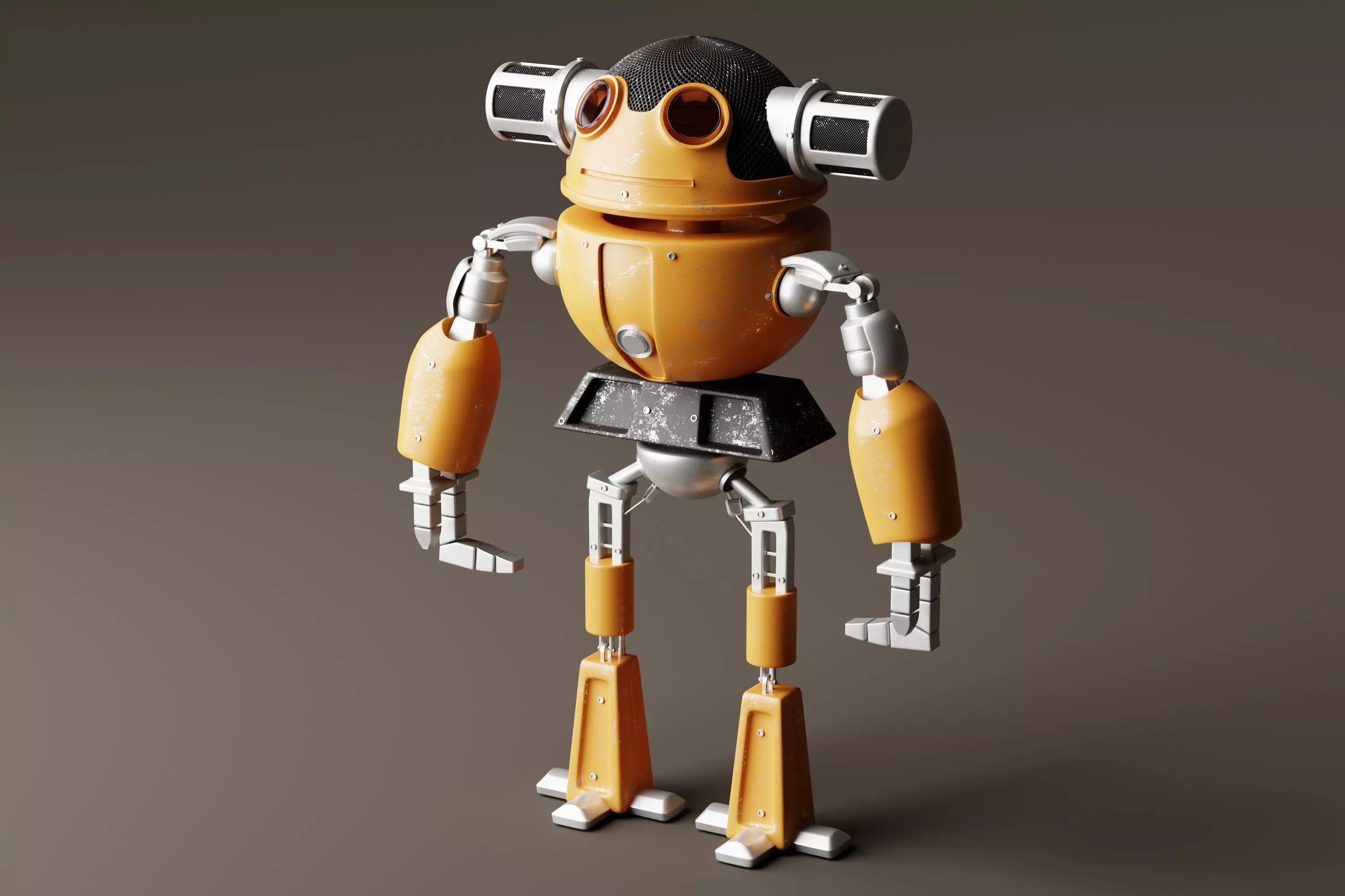Robot V24 Low-poly 3D model_0