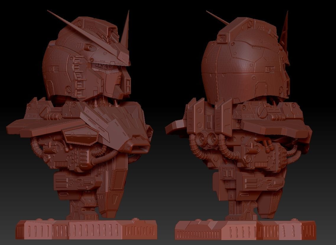 rx-78-7-gundam-bust-1 gundam statue 3D print model_15